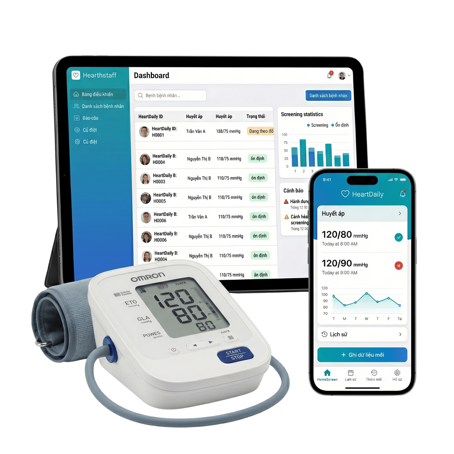 HeartDaily — Mobile app và web dashboard